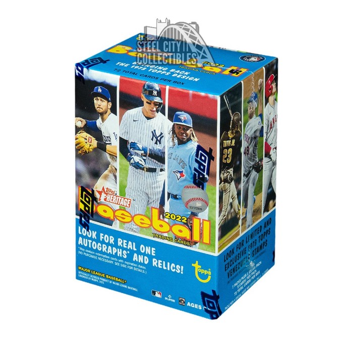 2022 Topps Heritage Baseball 8 Pack Blaster Box