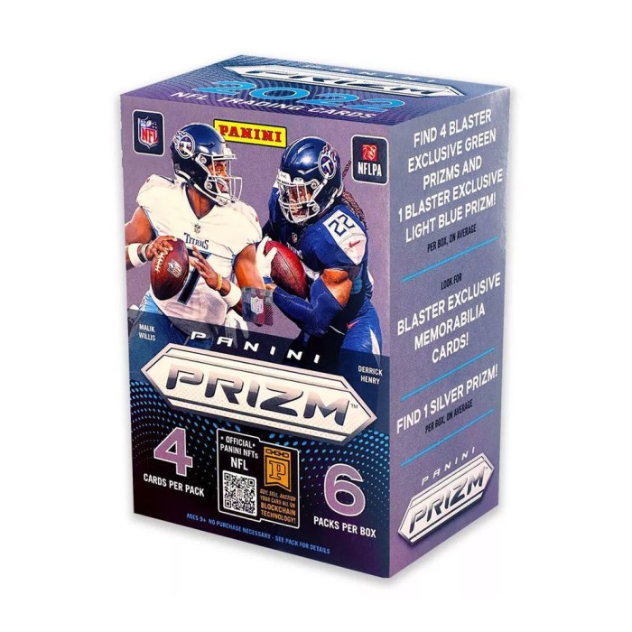 2022 Panini Prizm Football Blaster Box (Green & Light Blue Prizms