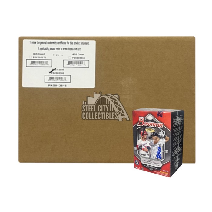 2024 Bowman Baseball 6-Pack Blaster 40-Box Case | Steel City Collectibles