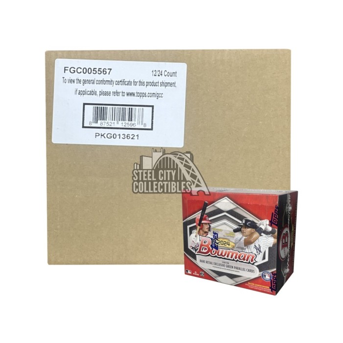 2024 Bowman Baseball Retail 12Box Case Steel City Collectibles