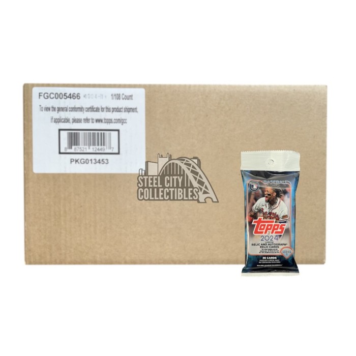 2024 Topps Series 1 Baseball 108Pack Fat Pack Case Steel City