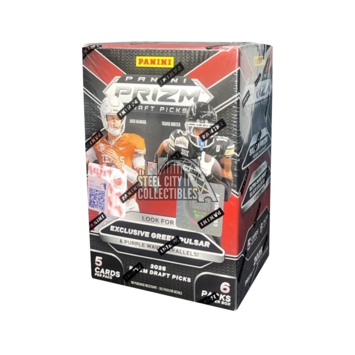 2025 Panini Prizm Draft Picks Collegiate Football Blaster Box