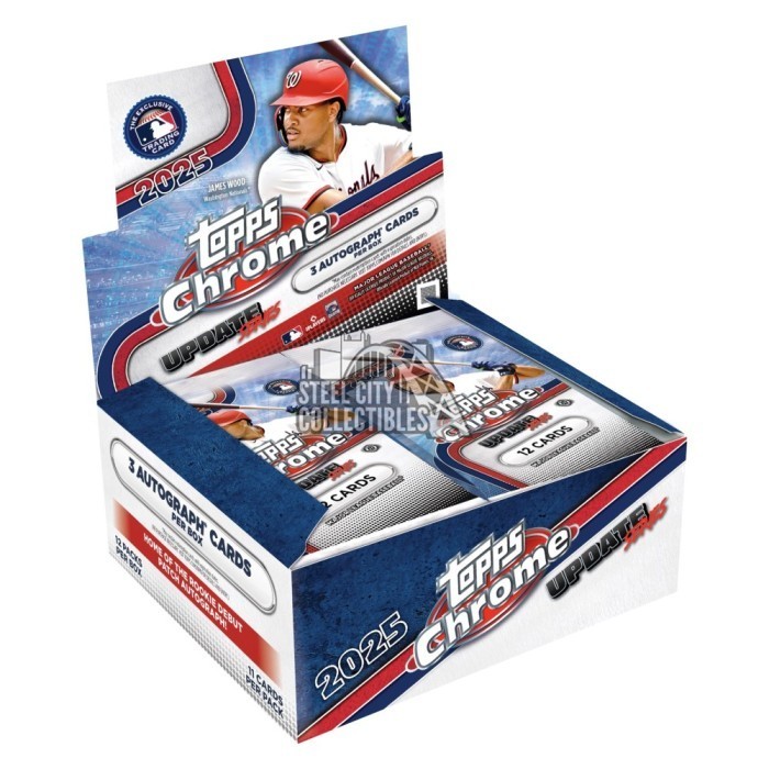 2025 Topps Chrome Update Series Baseball Jumbo Hobby 4-Box (Half