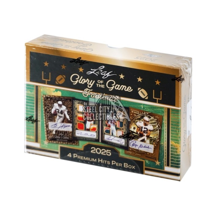2025 Leaf Glory Of The Game Football 5 Box Half Case Random 2 Hit