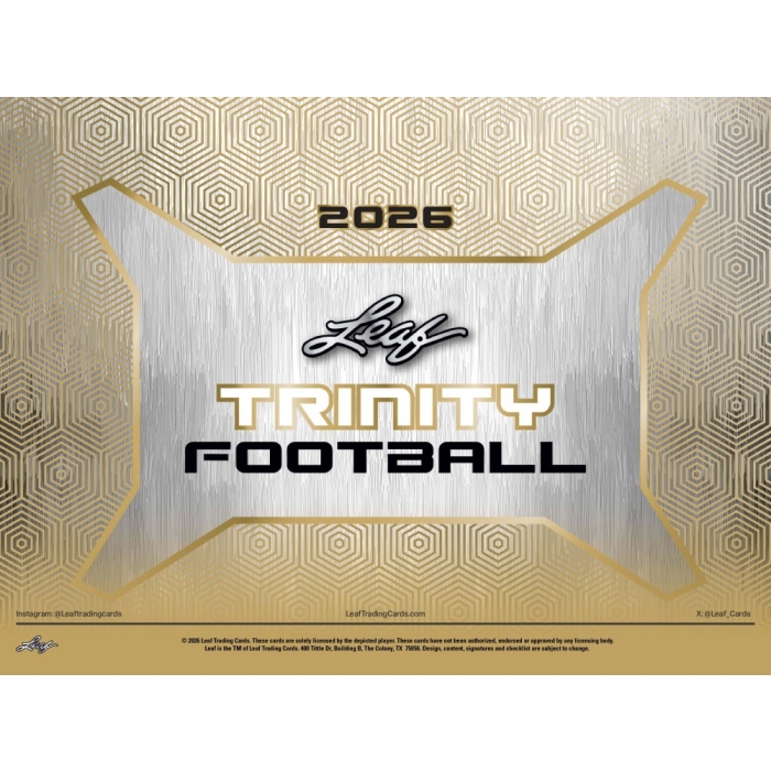 2026 Leaf Trinity Football Jumbo 8-Box Case | Steel City Collectibles