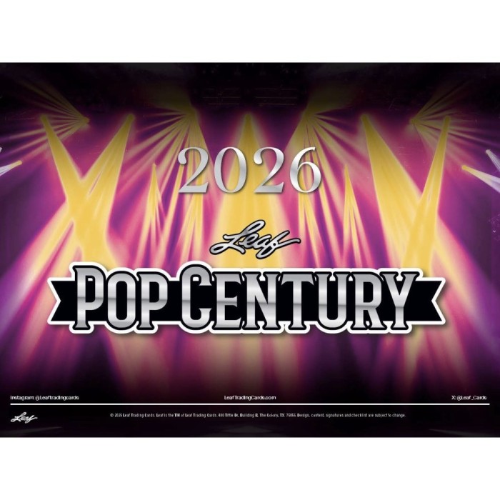 2026 Leaf Pop Century 10-Box Case Pick Your Stars Group Break #1