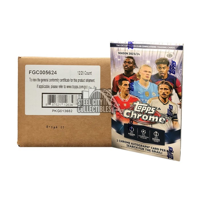 Scc Card 2023-24 Topps Chrome UEFA Club Competitions Soccer Hobby 12-Box Case ...
