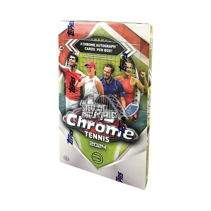 2024 Topps Chrome Tennis Hobby Box | Steel City Collectibles