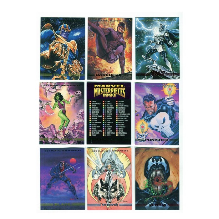 Set Completo Carte Collezionabili 1993 SkyBox Marvel Masterpieces Serie II – 90 Carte Base Con Opera D'Arte Originale - 2
