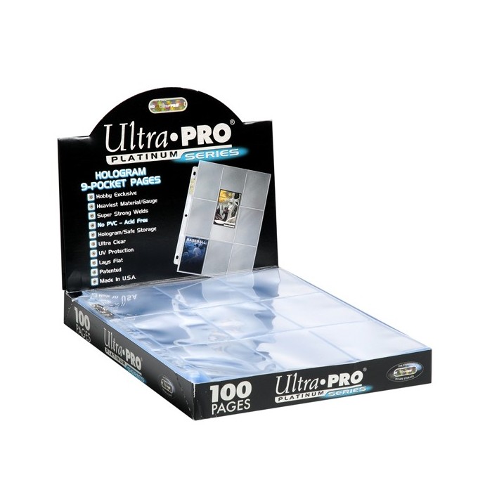 Ultra Pro Platinum 9 Pocket Binder Pages Box #209D | Steel