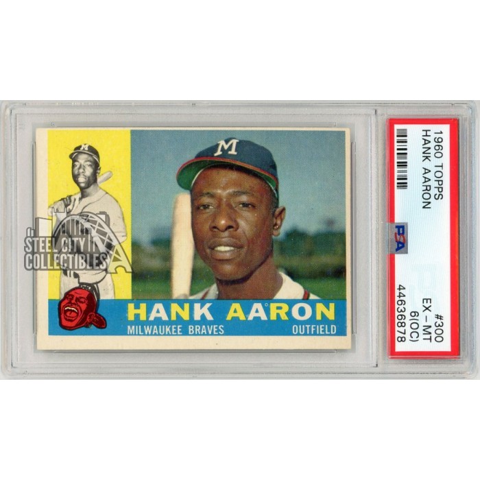 Hank Aaron 1960 Topps Baseball Card #300 PSA 6 (OC) | Steel City