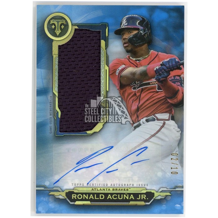 Ronald Acuna Jr. 2019 Topps Triple Threads Sapphire Jumbo