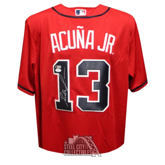 acuna jr jersey red