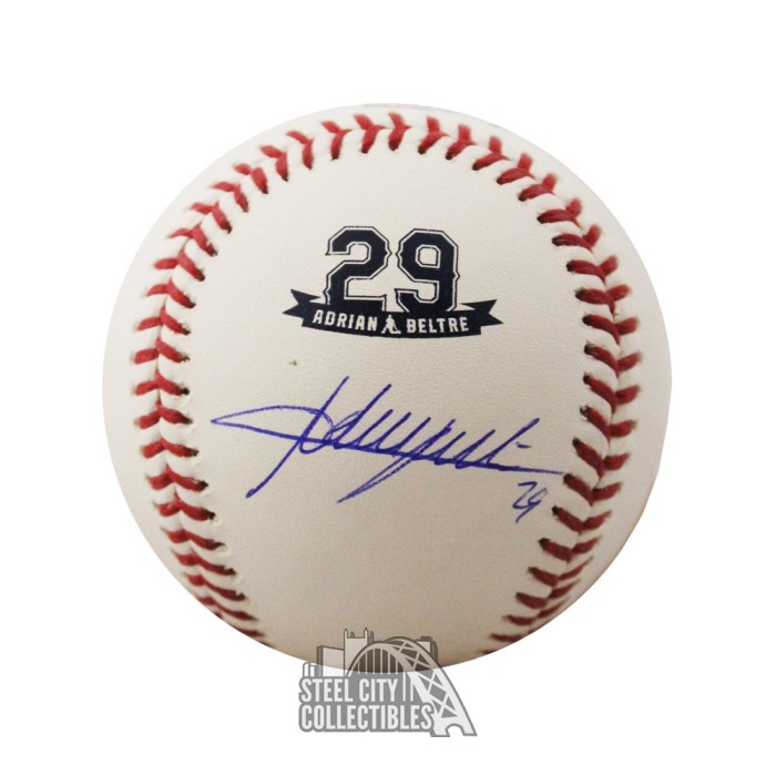 Adrian Beltre Autographed MLB Retirement Baseball JSA Steel City