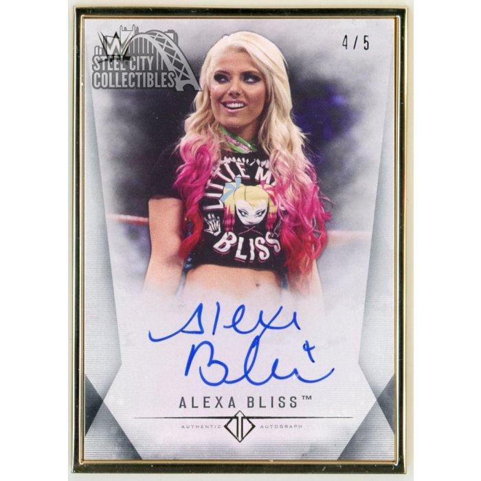 Alexa Bliss 2019 Topps WWE Transcendent Collection Autograph Black 4/5