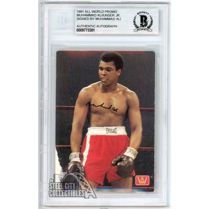 Muhammad Ali 1991 All World Promo Autograph Card BAS | Steel City
