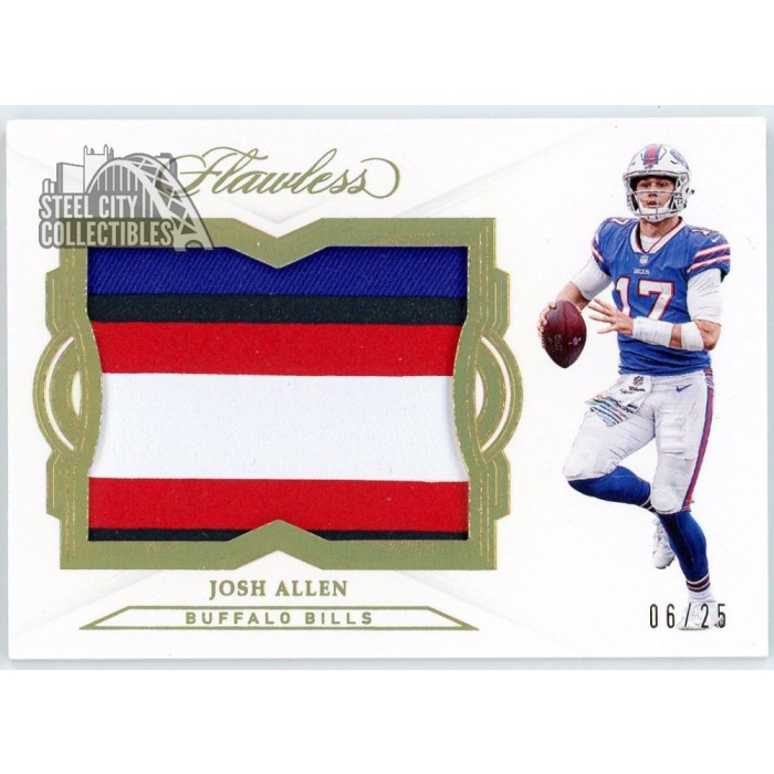 Josh Allen 2018 Panini Flawless Rookie Patch Card #RP-JA 6/25