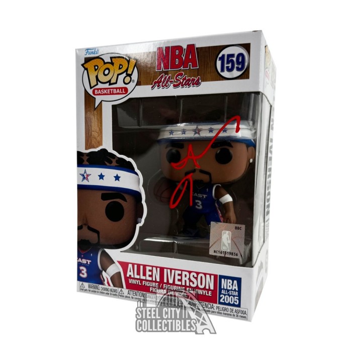 Allen Iverson Autographed All Star Funko Pop - BAS (Red Ink) | Steel City  Collectibles