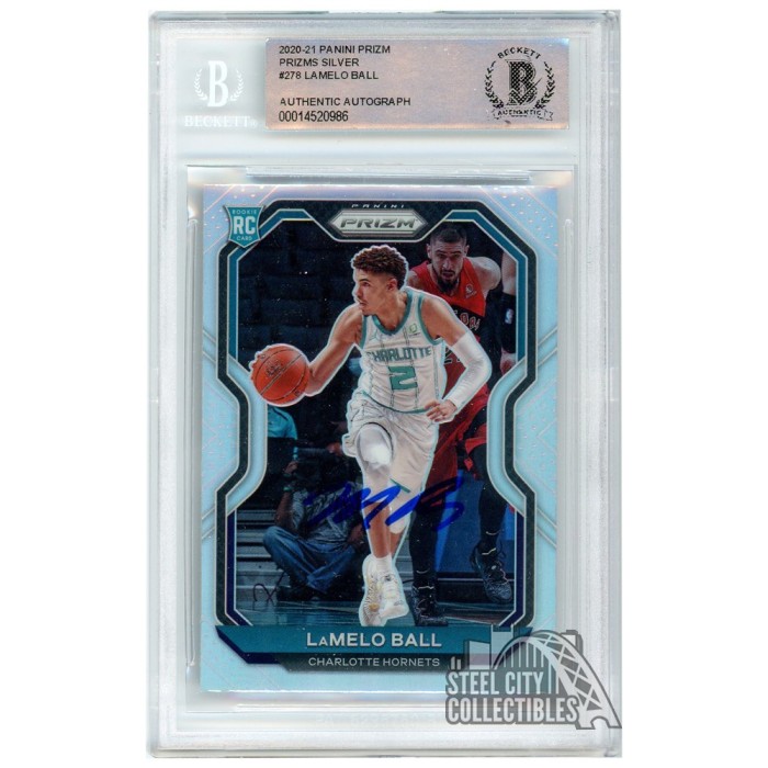 LaMelo Ball 2020-21 Panini Prizm Silver Autograph Rookie Card #278 