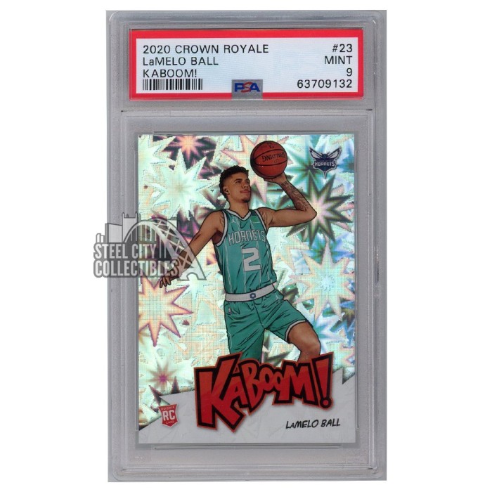 LaMelo Ball 2020-21 Panini Crown Royale Kaboom Rookie Card #23 PSA 9