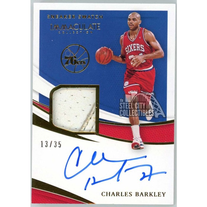Charles Barkley 2020-21 Panini Immaculate Sneaker Swatch Autograph
