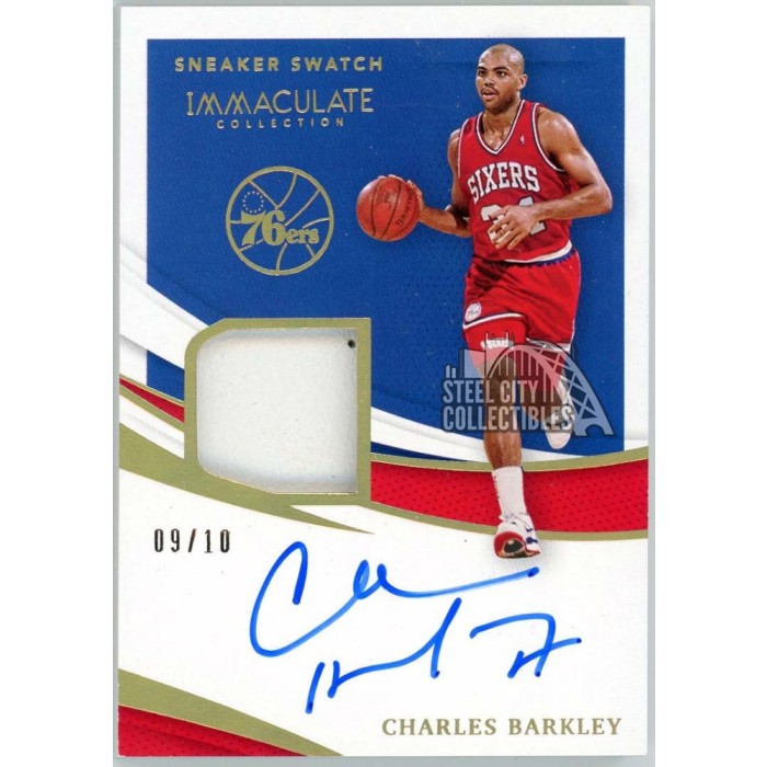 Charles Barkley 2020-21 Panini Immaculate Sneaker Swatch Autograph