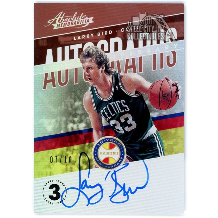 Larry Bird 2018-19 Panini Absolute Memorabilia 10th Anniversary