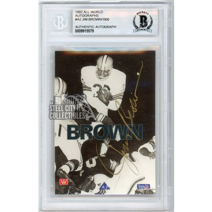 Jim Brown 1992 All World Autograph Card #A2 /1000 BAS | Steel City