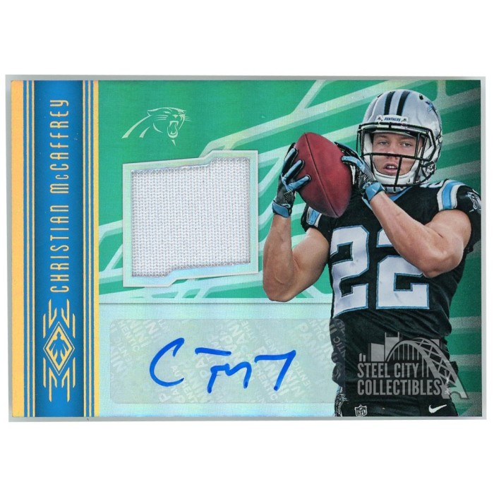 Christian McCaffrey 2017 Panini Phoenix RPS Green Prime Rookie