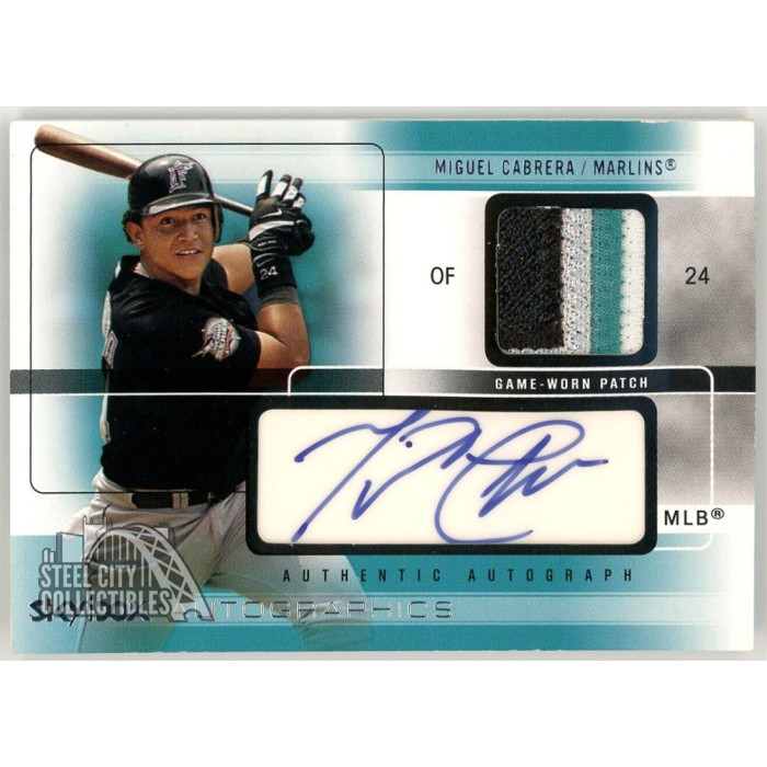 Miguel Cabrera 2005 Fleer Skybox Patch Autograph Card #AGJ-MGC 06