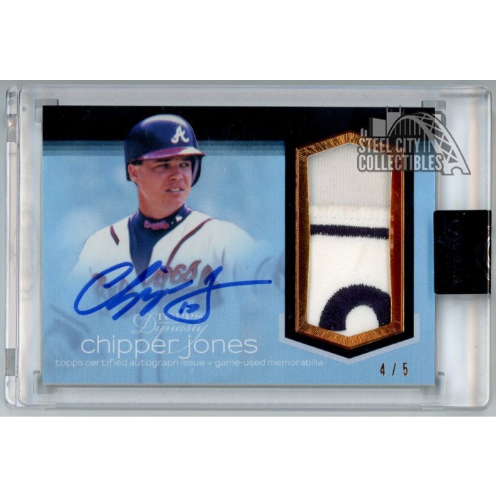 Chipper Jones 2018 Topps Dynasty Dynastic Data Patch Autograph