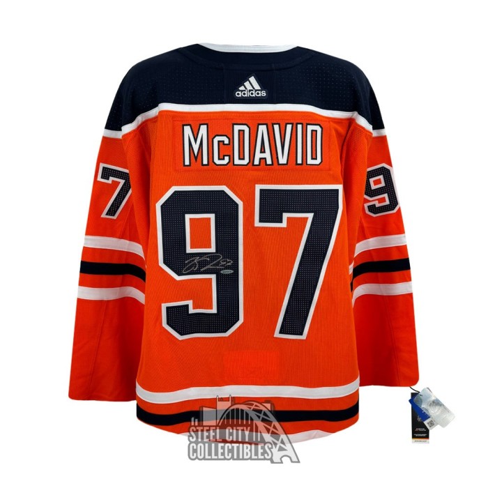 Connor McDavid Autographed Edmonton Adidas Authentic Orange Hockey