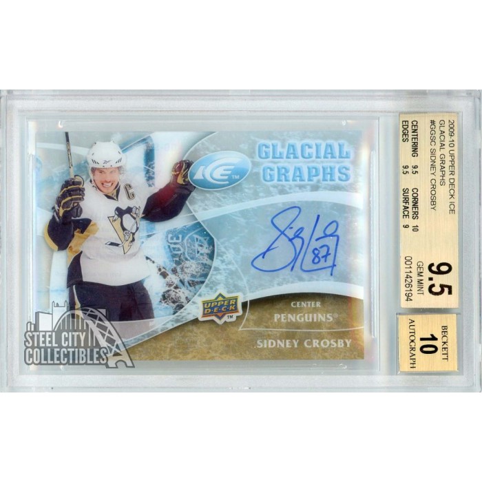 Sidney Crosby 2009-10 Upper Deck Ice Glacial Graphs Autograph Card