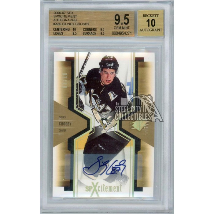 Sidney Crosby 2006-07 Upper Deck SPX Spxcitement Autograph Card
