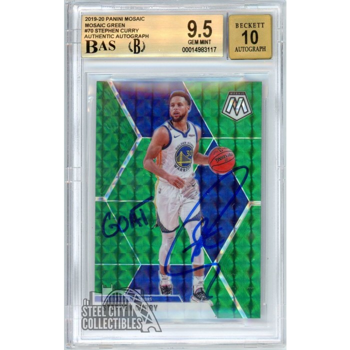 Stephen Curry 2019-20 Panini Mosaic Green 