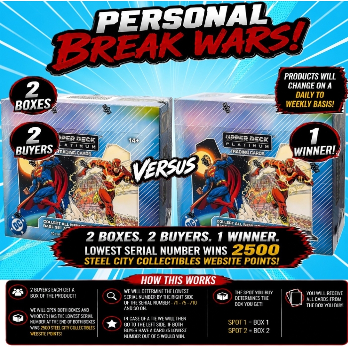 Personal Break Wars* 2026 Upper Deck DC Platinum Hobby Box #1