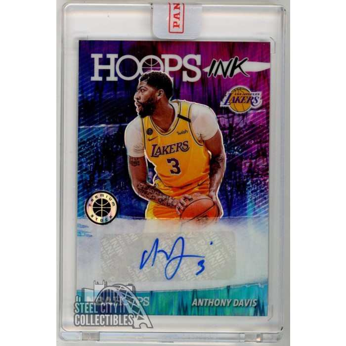 Anthony Davis 2019-20 Panini Hoops Premium Stock Ink Prizm Auto