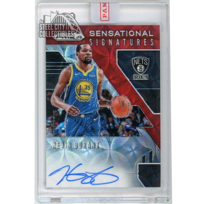Kevin Durant 2019-20 Panini Prizm Sensational Signatures Red Scope