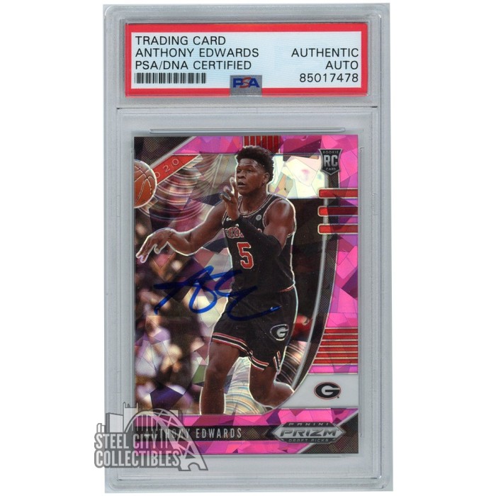 Anthony Edwards 2020-21 Panini Prizm Draft Picks Pink Ice