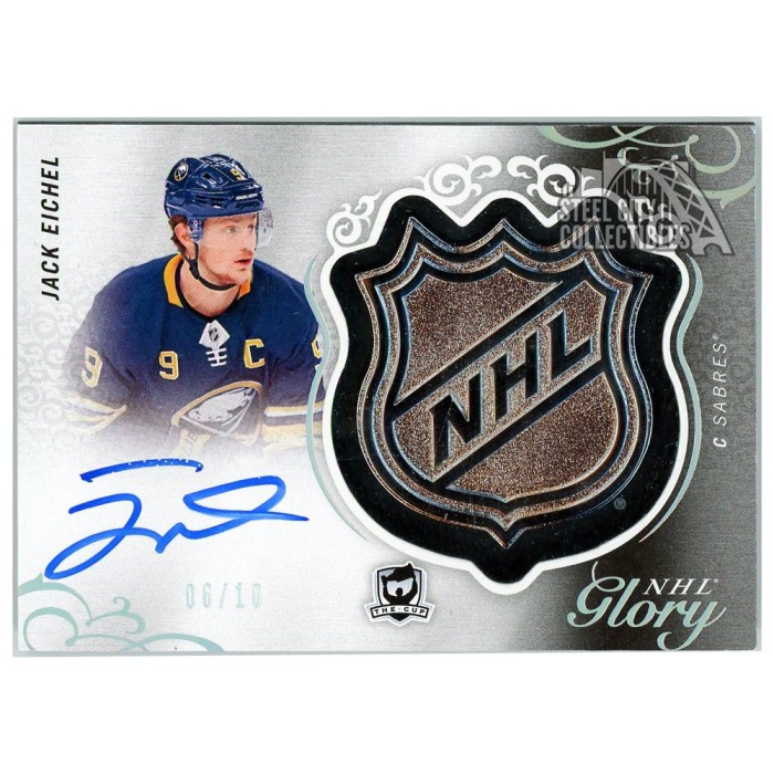 Jack Eichel 2018-19 Upper Deck The Cup NHL Glory Shield Autograph