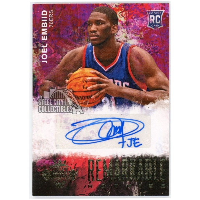 Joel Embiid 2014-15 Panini Court Kings Remarkable Rookie Autograph