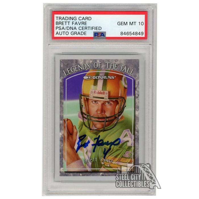 Brett Favre 1997 Donruss Legends of the Fall Autograph Card /10000