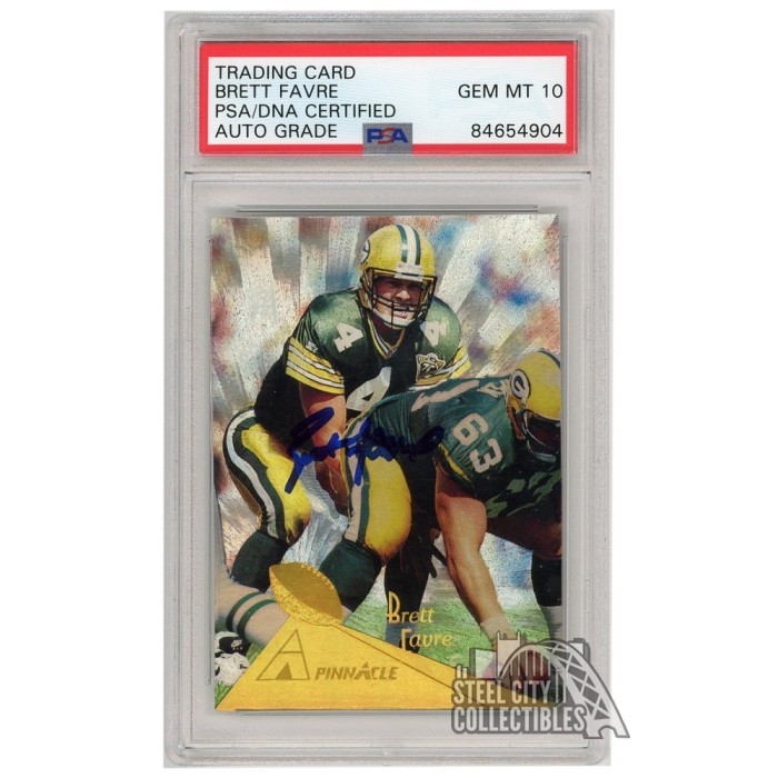 Brett Favre 1994 Pinnacle Autograph Card #36 PSA/DNA 10 | Steel