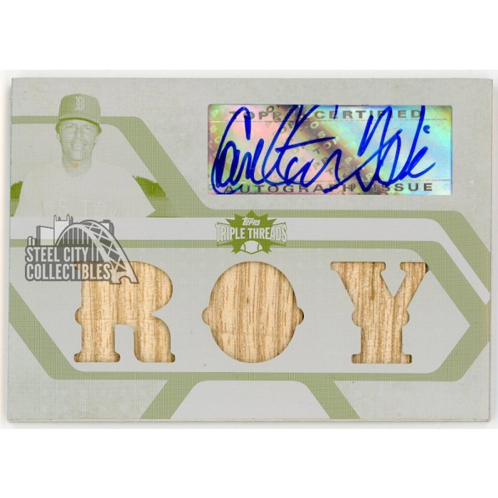 Carlton Fisk 2008 Topps Triple Threads Bat Autograph White Whale ...