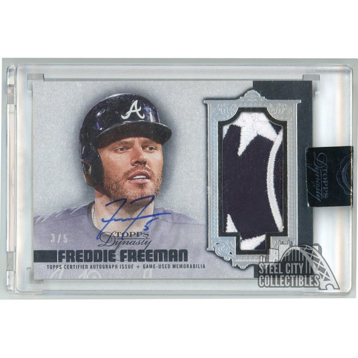 Freddie Freeman 2019 Topps Dynasty Silver Patch Auto Card #DAP-FF7