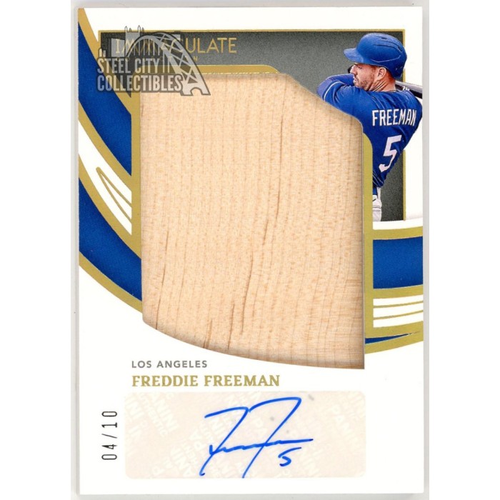 Freddie Freeman 2022 Panini Immaculate Jumbo Bat Relic Autograph