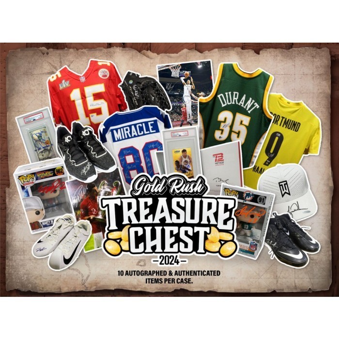 2024 Gold Rush Treasure Chest Autographed Memorabilia Case SNAKE DRAFT