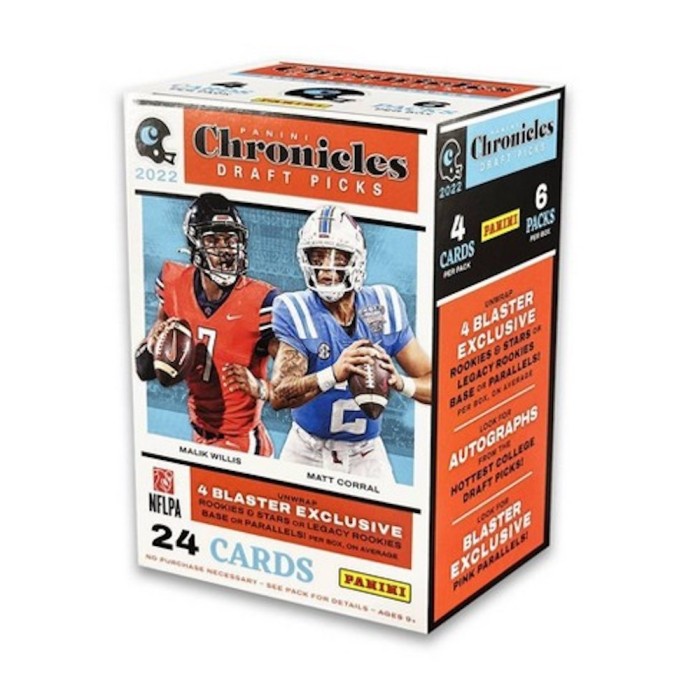 2022 Panini Chronicles Draft Picks Football 6Pack Blaster Box (Pink Parallels) Steel City