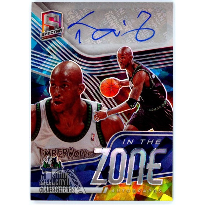 Kevin Garnett 2020-21 Panini Spectra In The Zone Prizm Auto Card