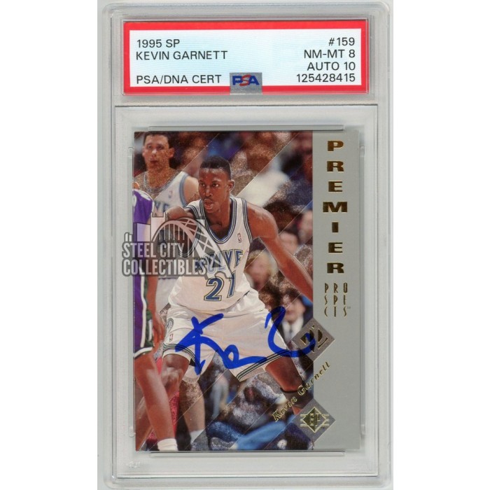 Kevin Garnett 1995-96 Upper Deck SP Autograph Rookie Card #159 PSA